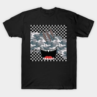 Rugged Camouflage Beast Grin Street Art T-Shirt